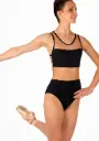 Malla franjas con transparencias piel Só Dança SD1042