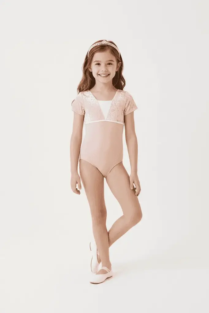 Malla manga corta infantil terciopelo velvet TDS240