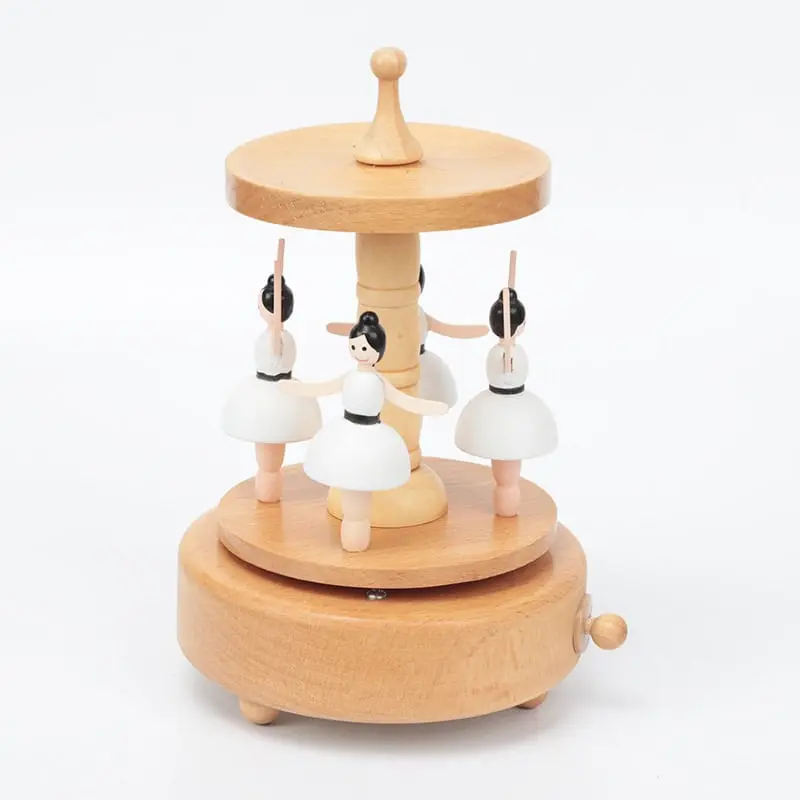 Cajita musical madera bailarinas