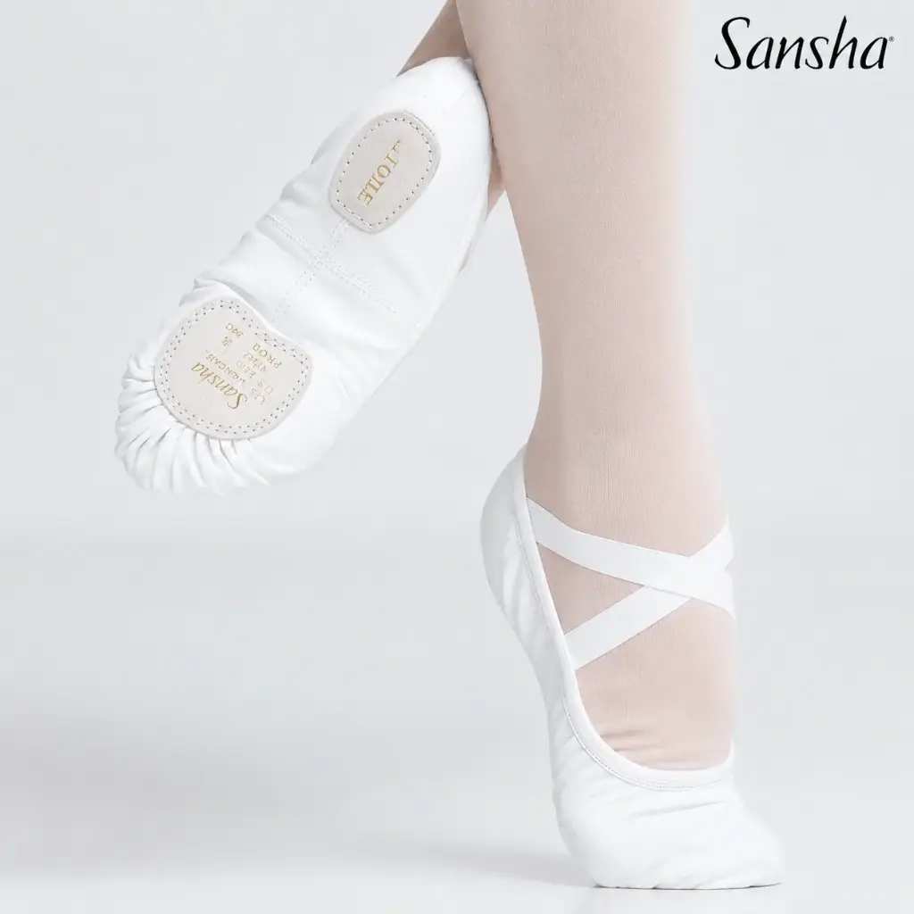 Zapatillas de lona elastizada Etoile Sansha unisex blanco