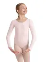 Malla manga larga infantil algodón Capezio cc450c rosa