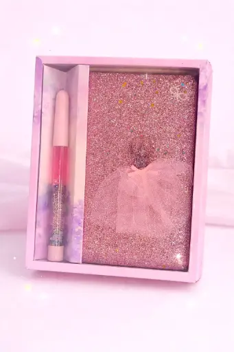 [SDR36 ] Set libreta y lapicera bailarina glitter