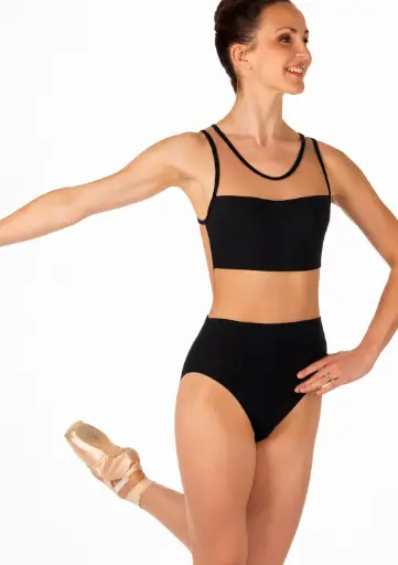 [SD1042 ] Malla franjas con transparencias piel Só Dança SD1042
