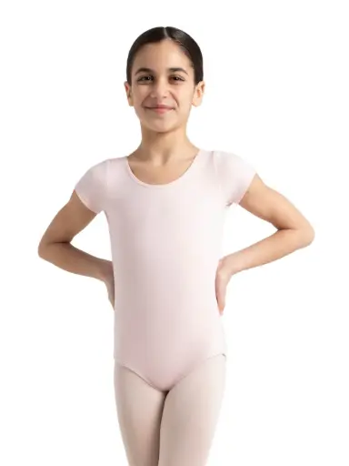 [CC400C PNK L        ] Malla manga corta infantil algodon Capezio