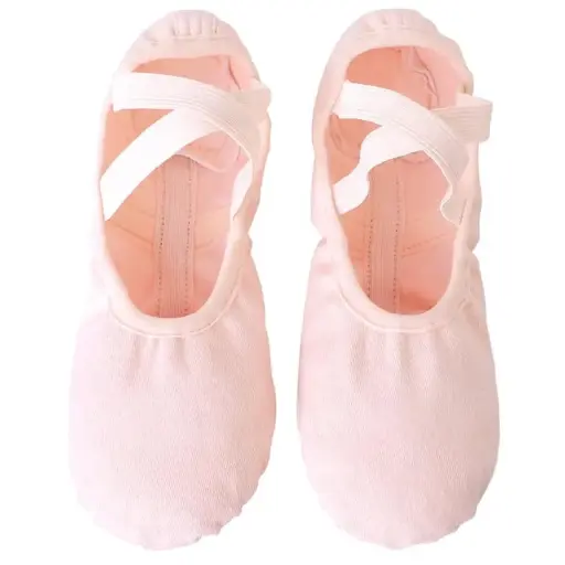 Zapatillas de lona elastizada infantil rosa Dance Shop bns01