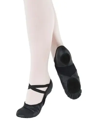 Zapatillas media punta niña cuero Só Dança BA11