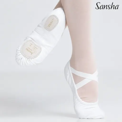 Zapatillas de lona elastizada Etoile Sansha unisex blanco