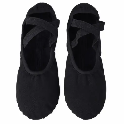 Zapatillas lona elastizada adulto Dance Shop bns01 negro