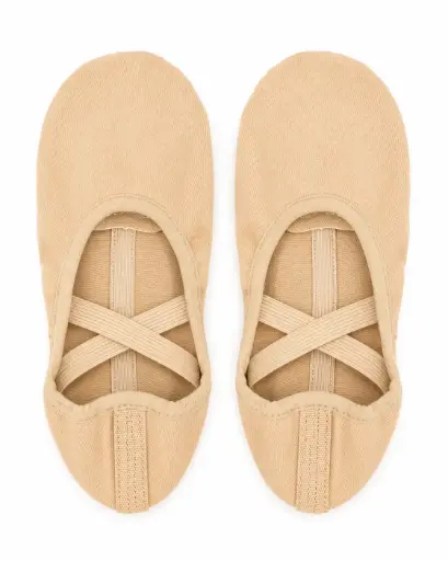 Zapatillas lona elastizada adulto Dance Shop bns01 beige