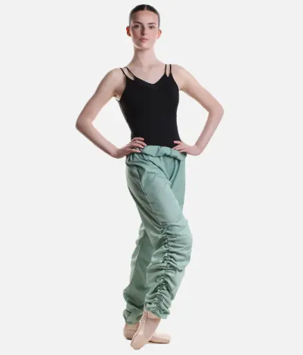 Pantalón warm up fruncido Só Dança sd2017 verde