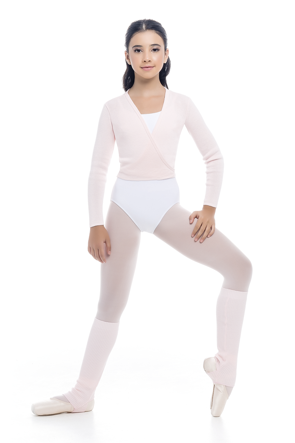 Kit ballet invierno niña (saquito, calentadores, camiseta termica)